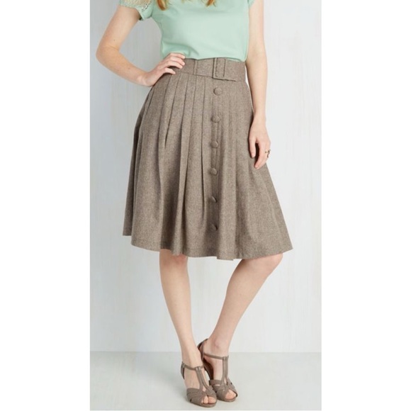 Modcloth The Latte Intern of Fate Skirt Wool Blend, size 2X - Picture 1 of 11